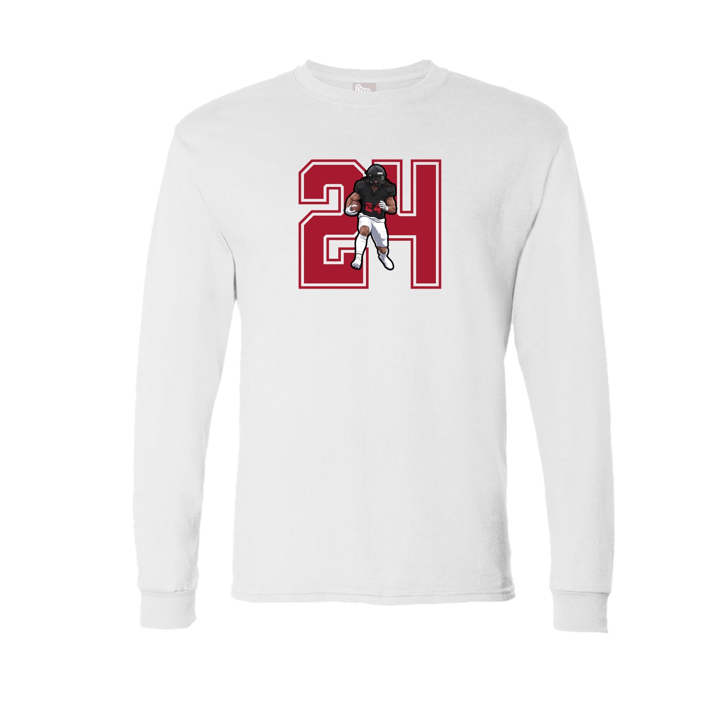 Long Sleeve Tee — Number in White