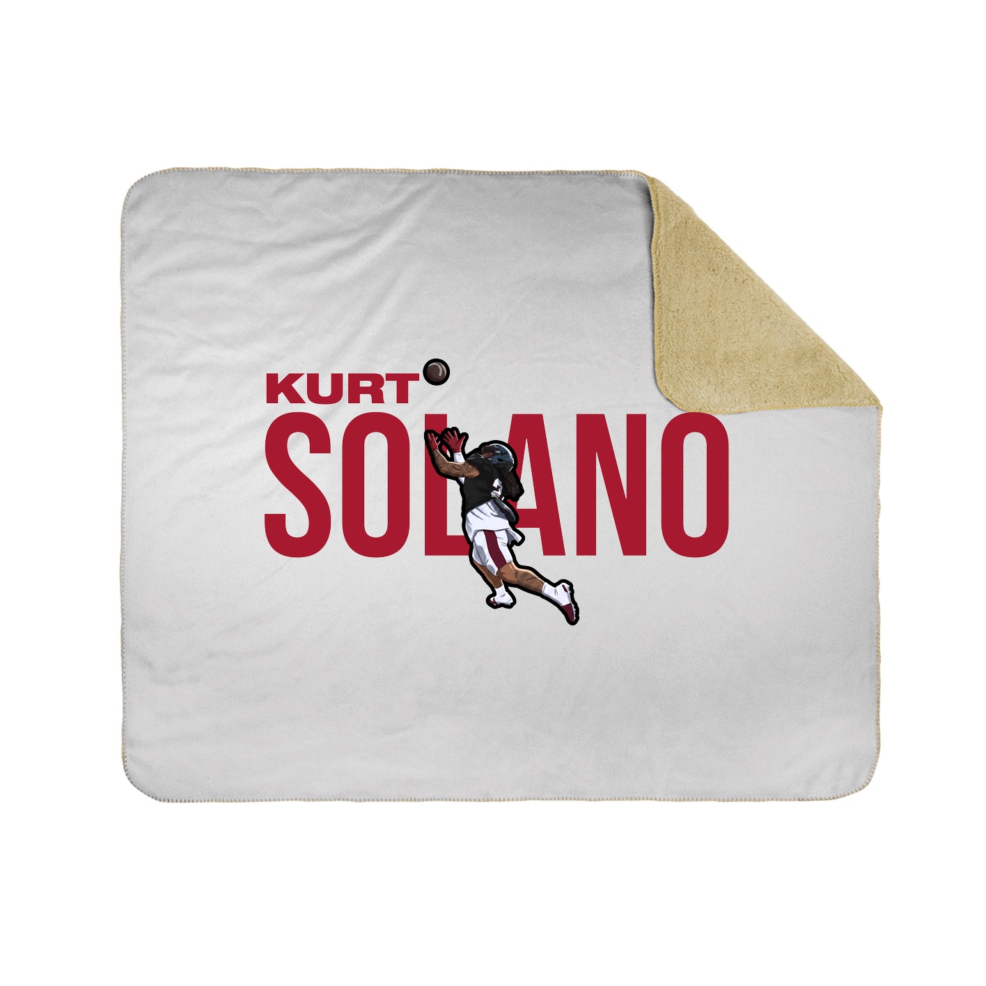 Throw Blanket — Player Name in White