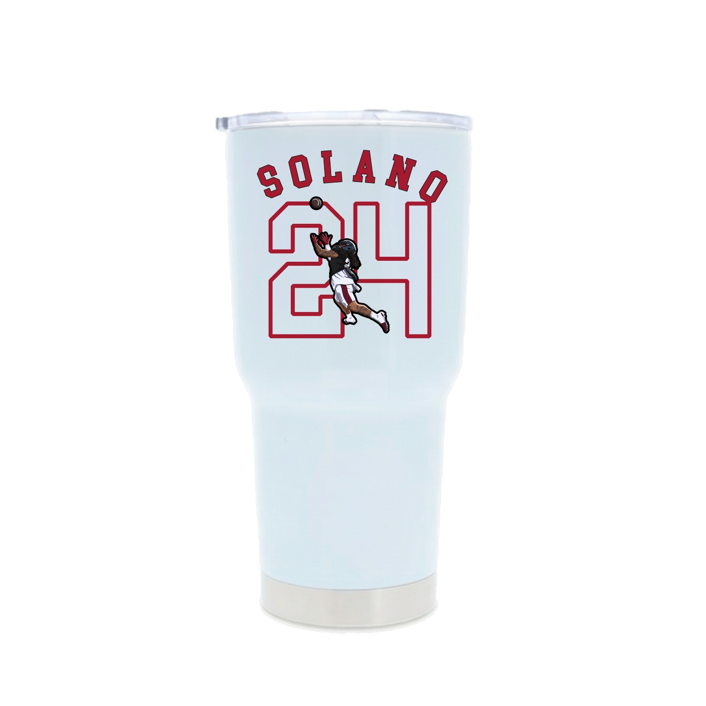 30oz Stainless Steel Tumbler — Shirsey Arch in White