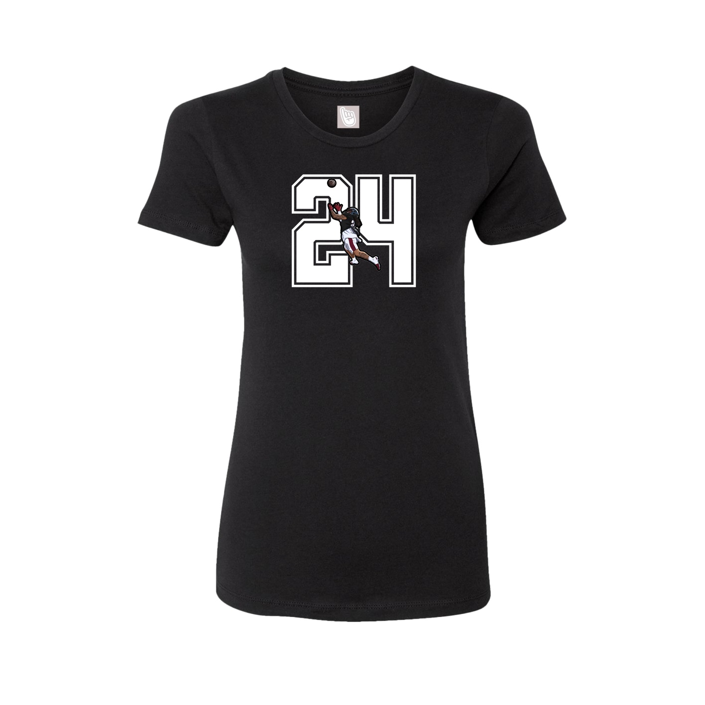 Womens Tee — Number in Black