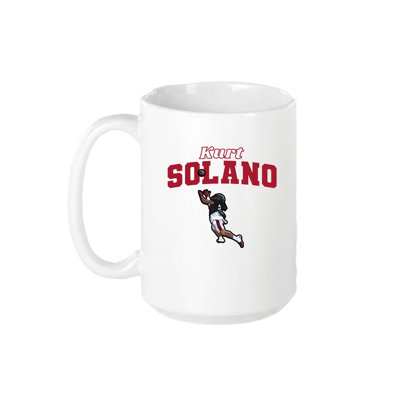 15oz Coffee Mug — Name Arch in White