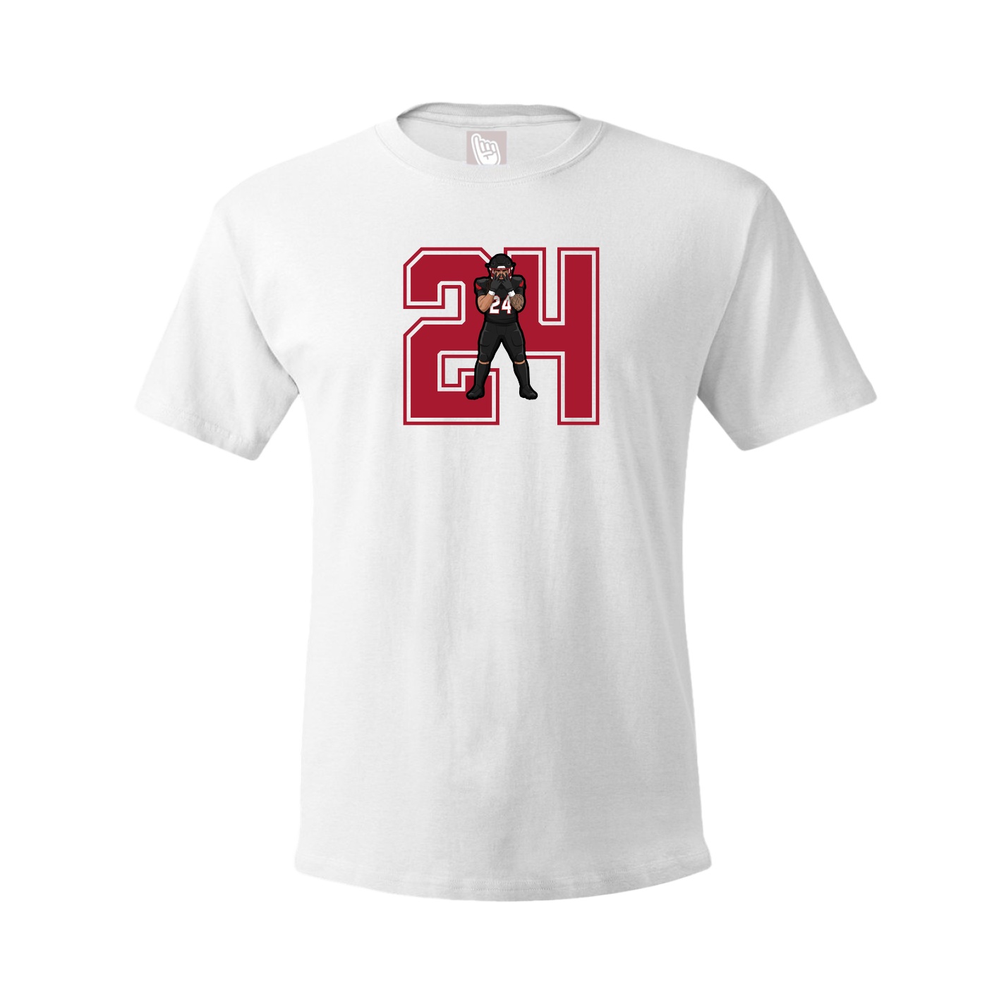Youth Tee — Number in White