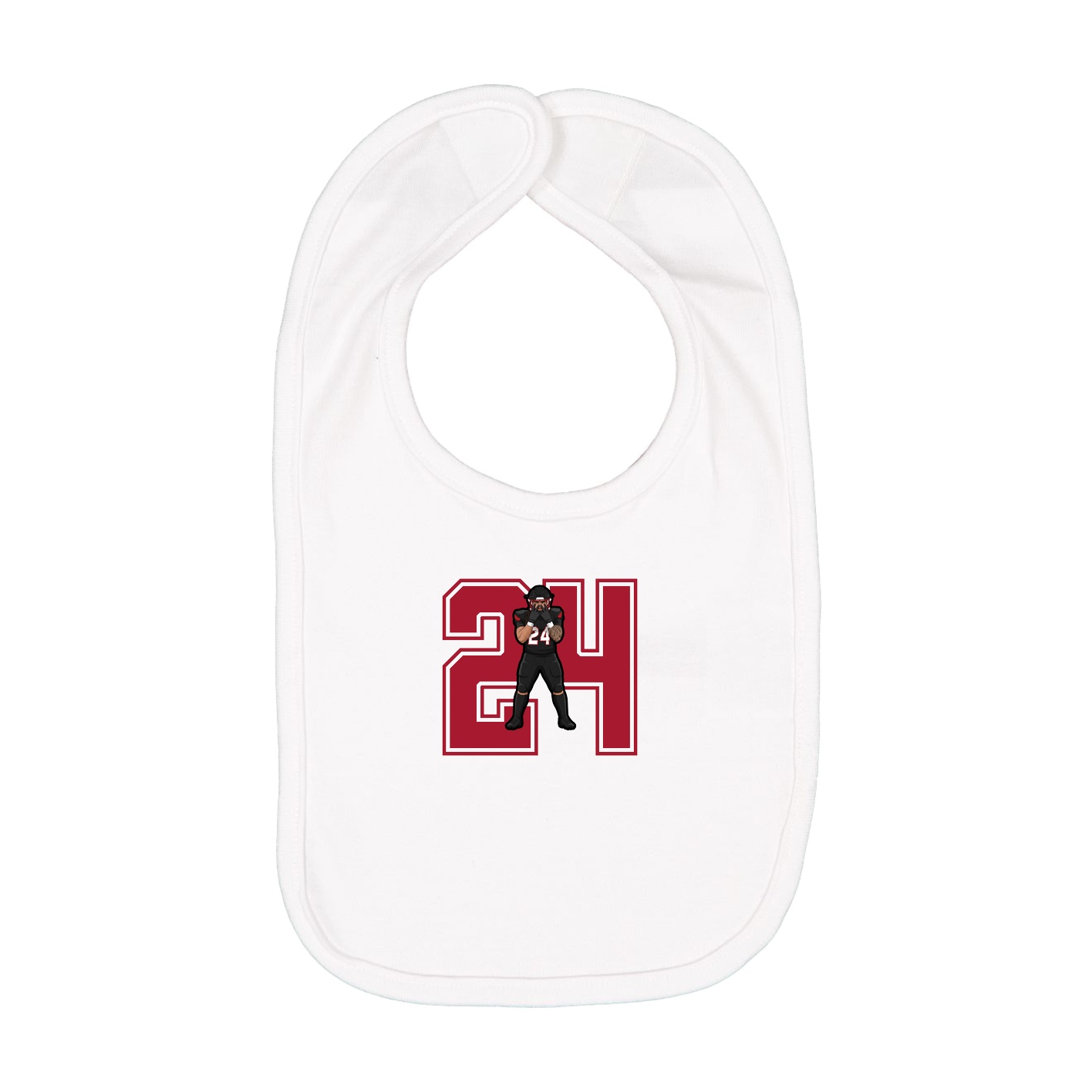Infant Bib — Number in White