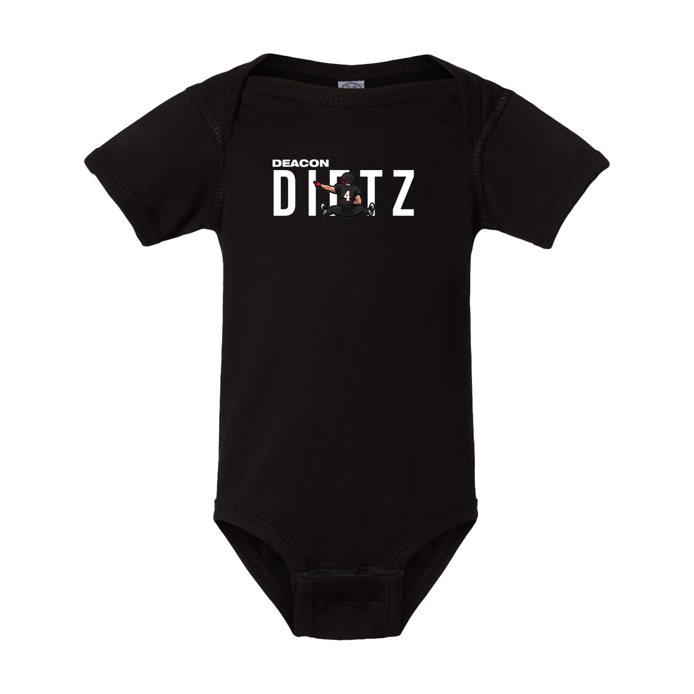 Baby Onesie — Player Name in Black