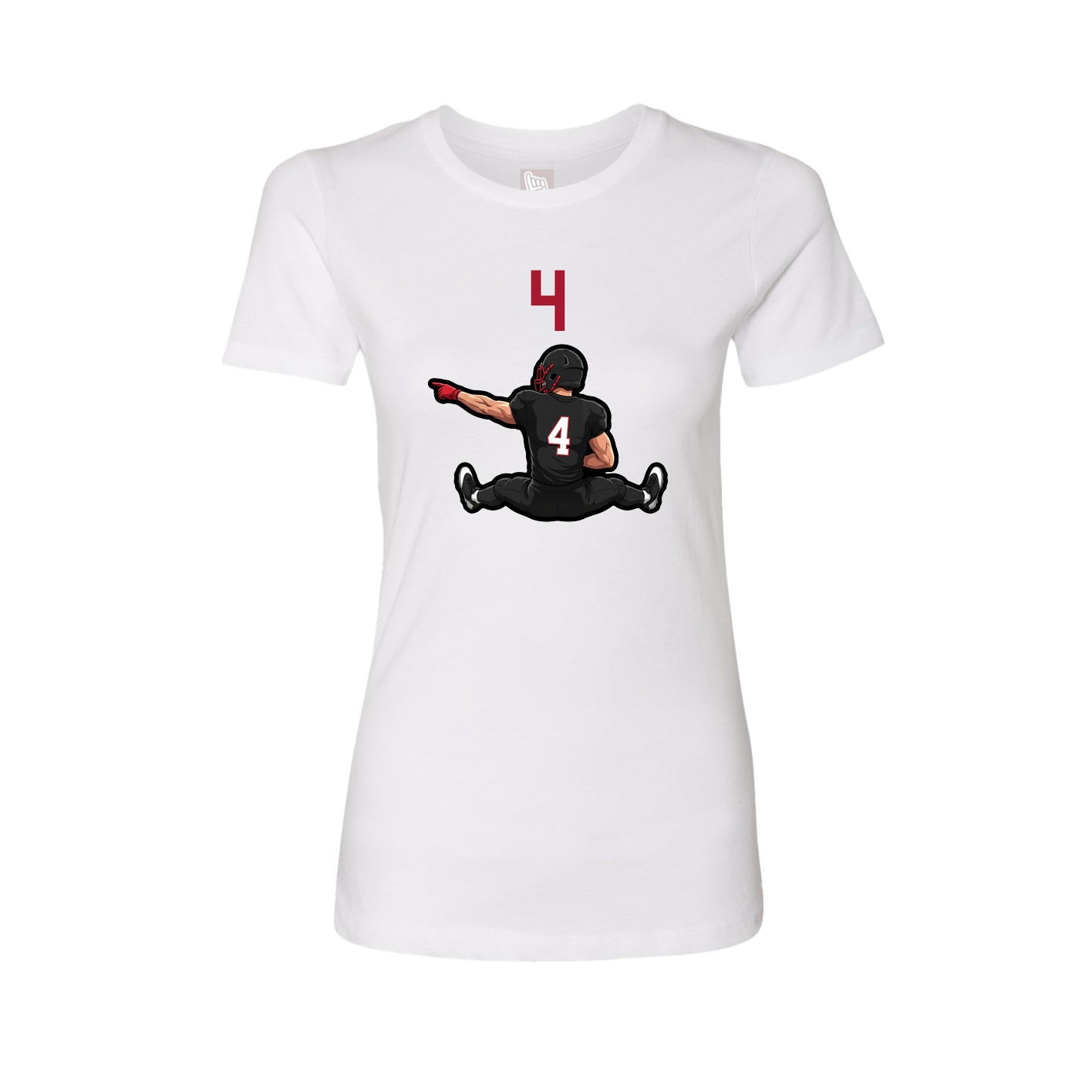 Fitted Women's Tee — Number Top in White
