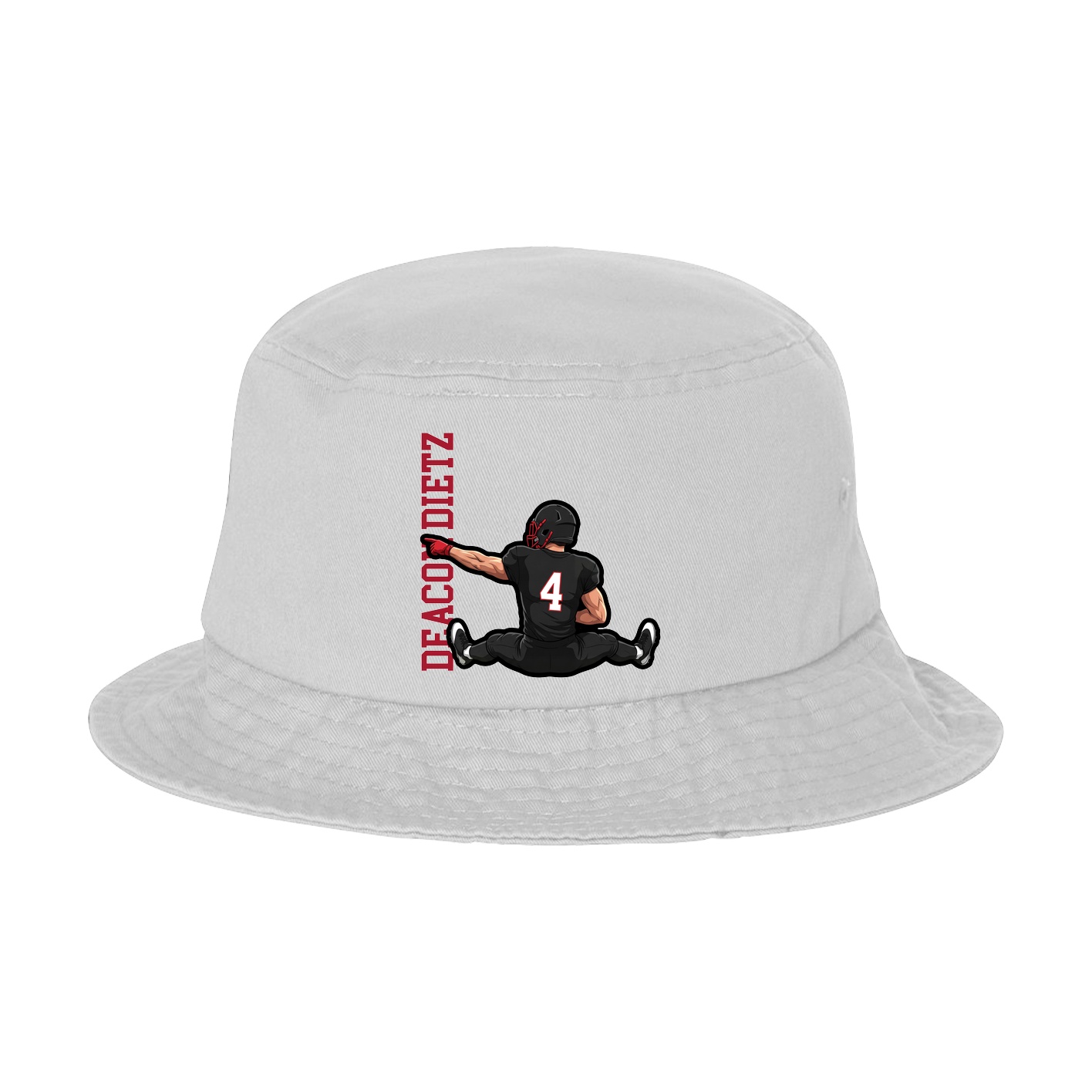 Bucket Cap — Name Vertical in White