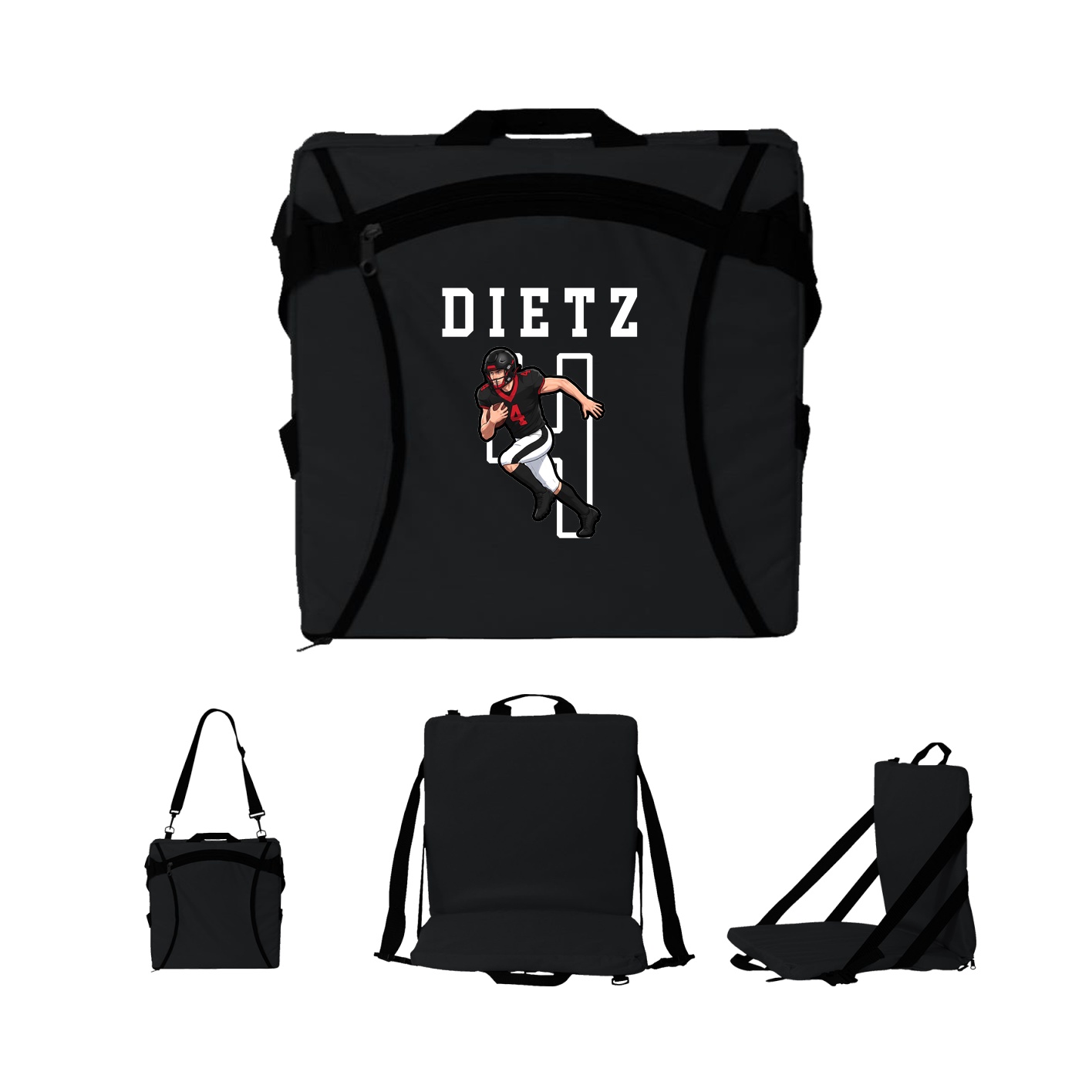 Folding Stadium Seat — Shirsey in Black