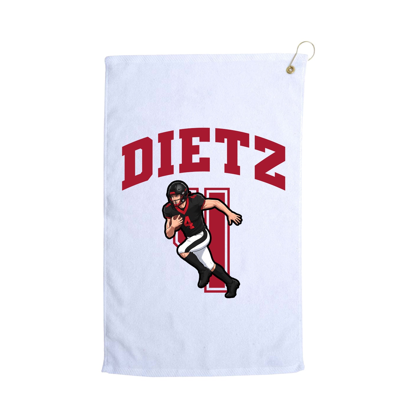 Golf Towel — Number in White