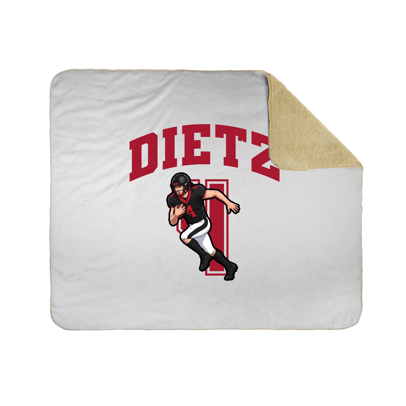 Throw Blanket — Number in White