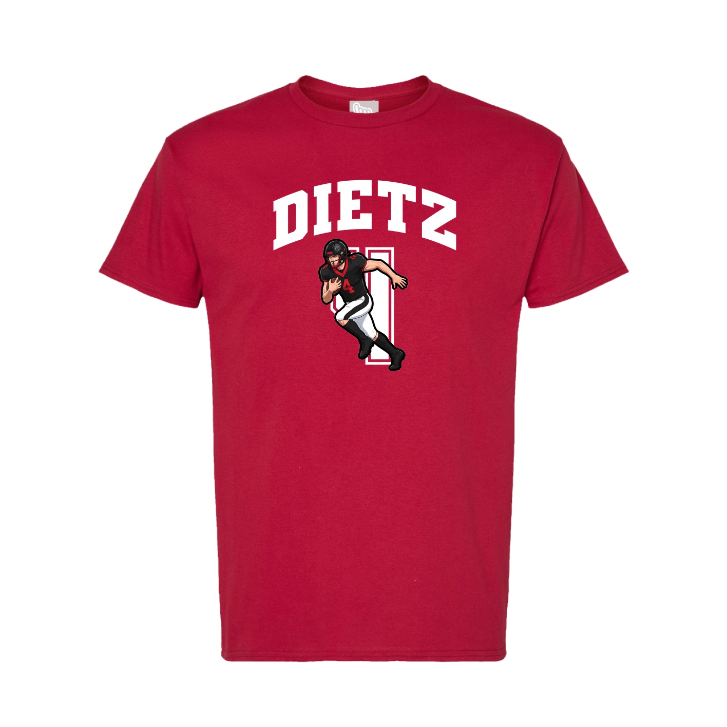Tee — Number in Crimson