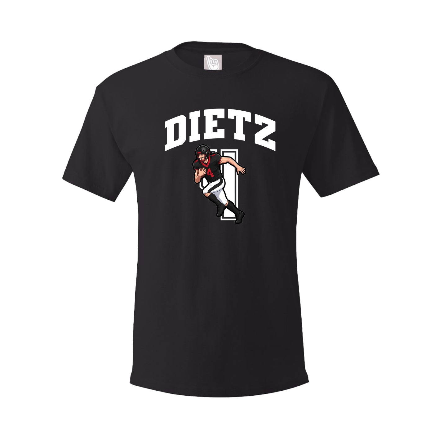 Youth Tee — Number in Black