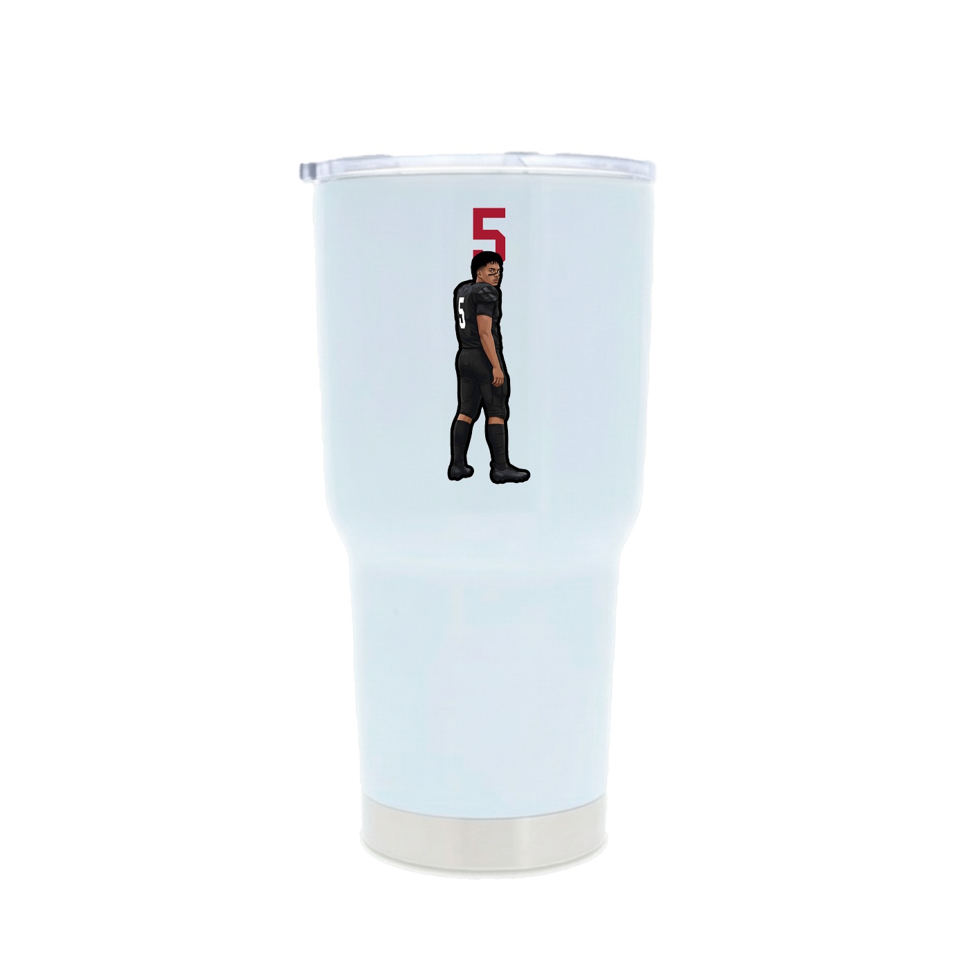 30oz Stainless Steel Tumbler — Number Top in White