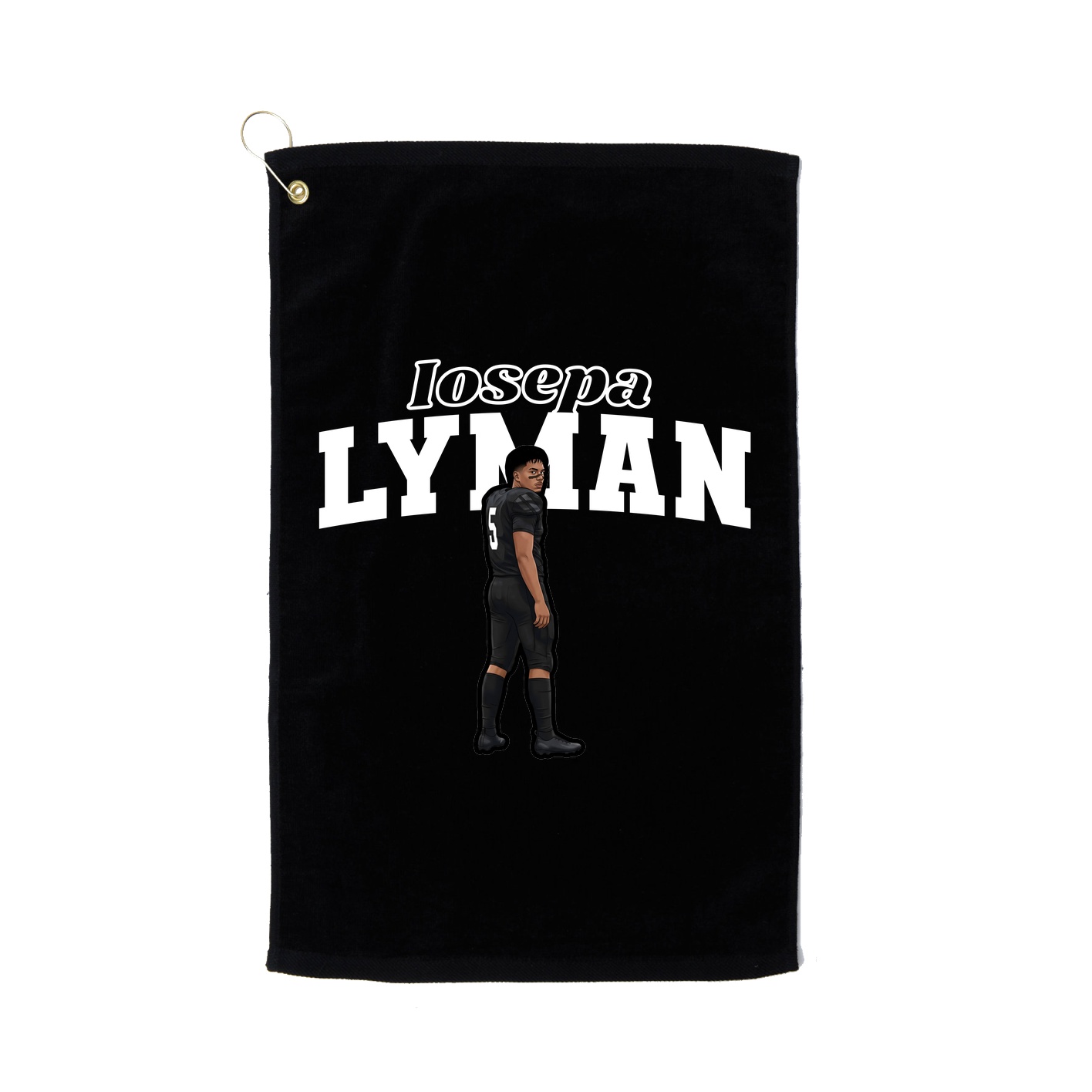 Golf Towel — Name Arch in Black