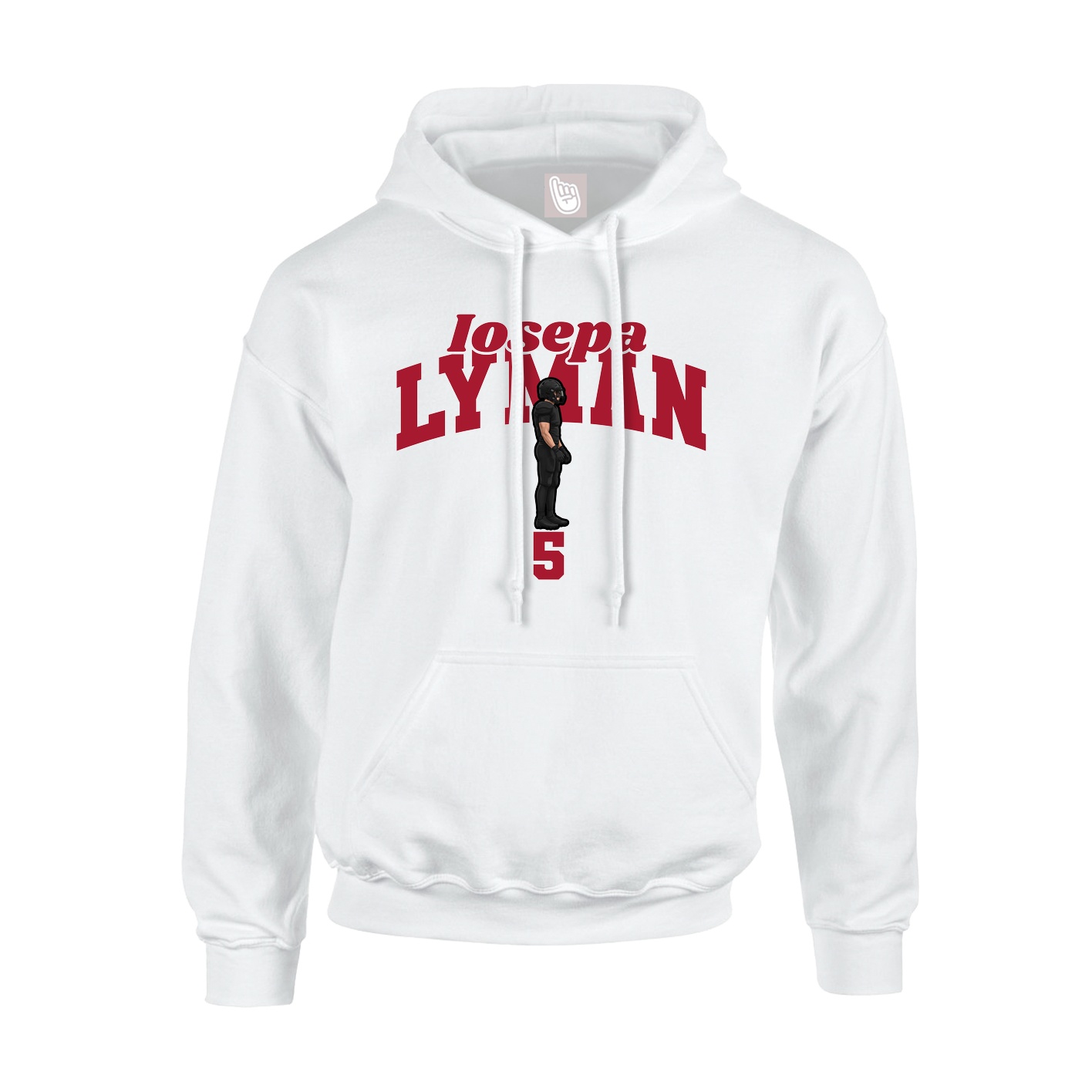 Youth Hoodie — Signature Arch in White