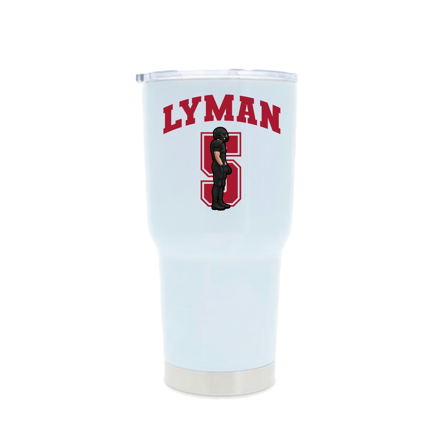 30oz Stainless Steel Tumbler — Number in White