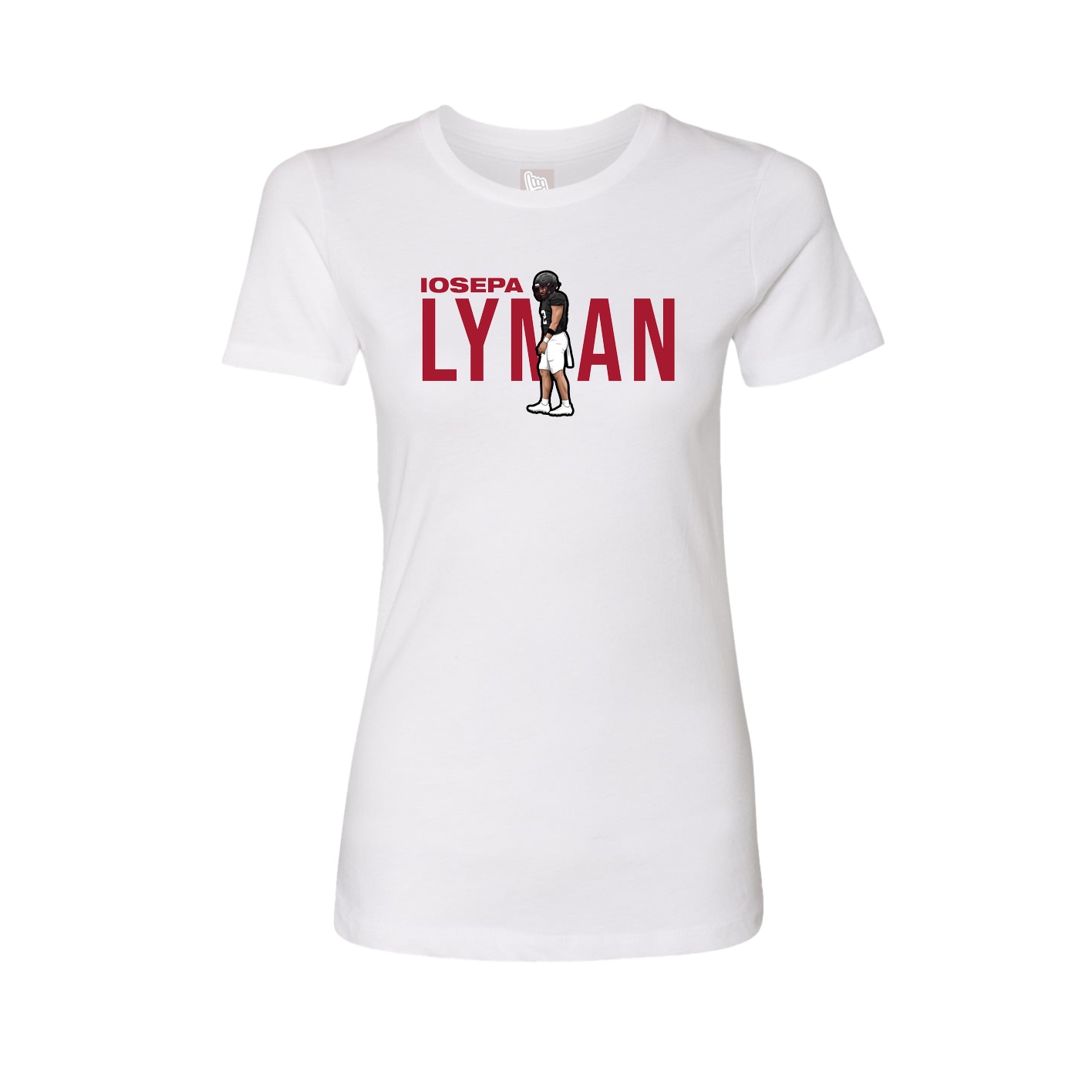 Fitted Women's Tee — Player Name in White