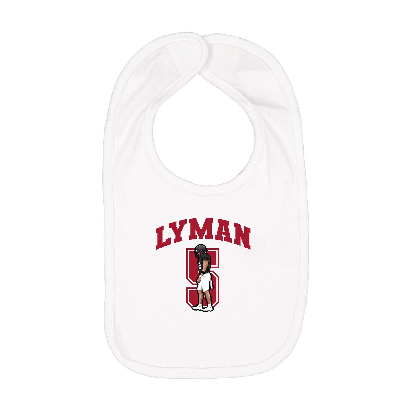 Infant Bib — Number in White