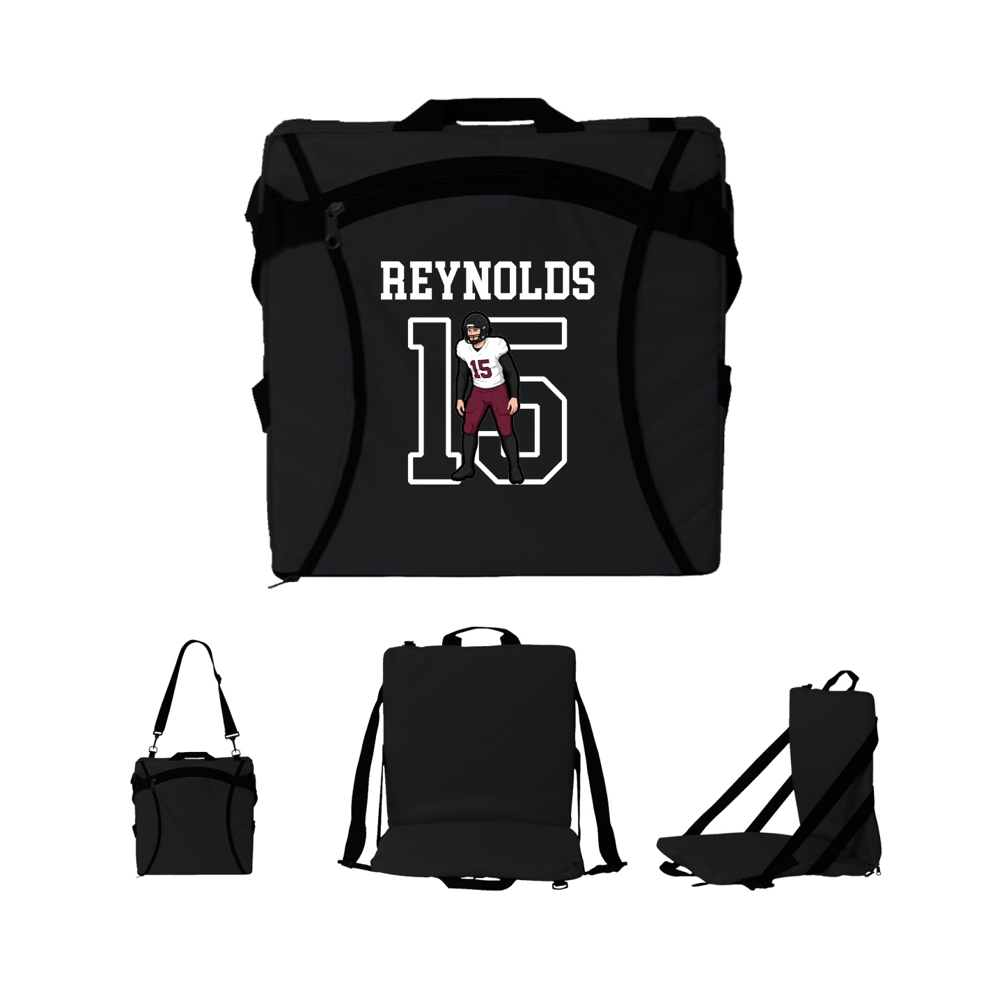 Folding Stadium Seat — Shirsey in Black