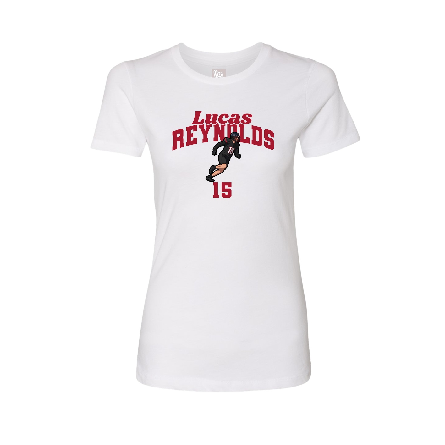 Fitted Women's Tee — Signature Arch in White