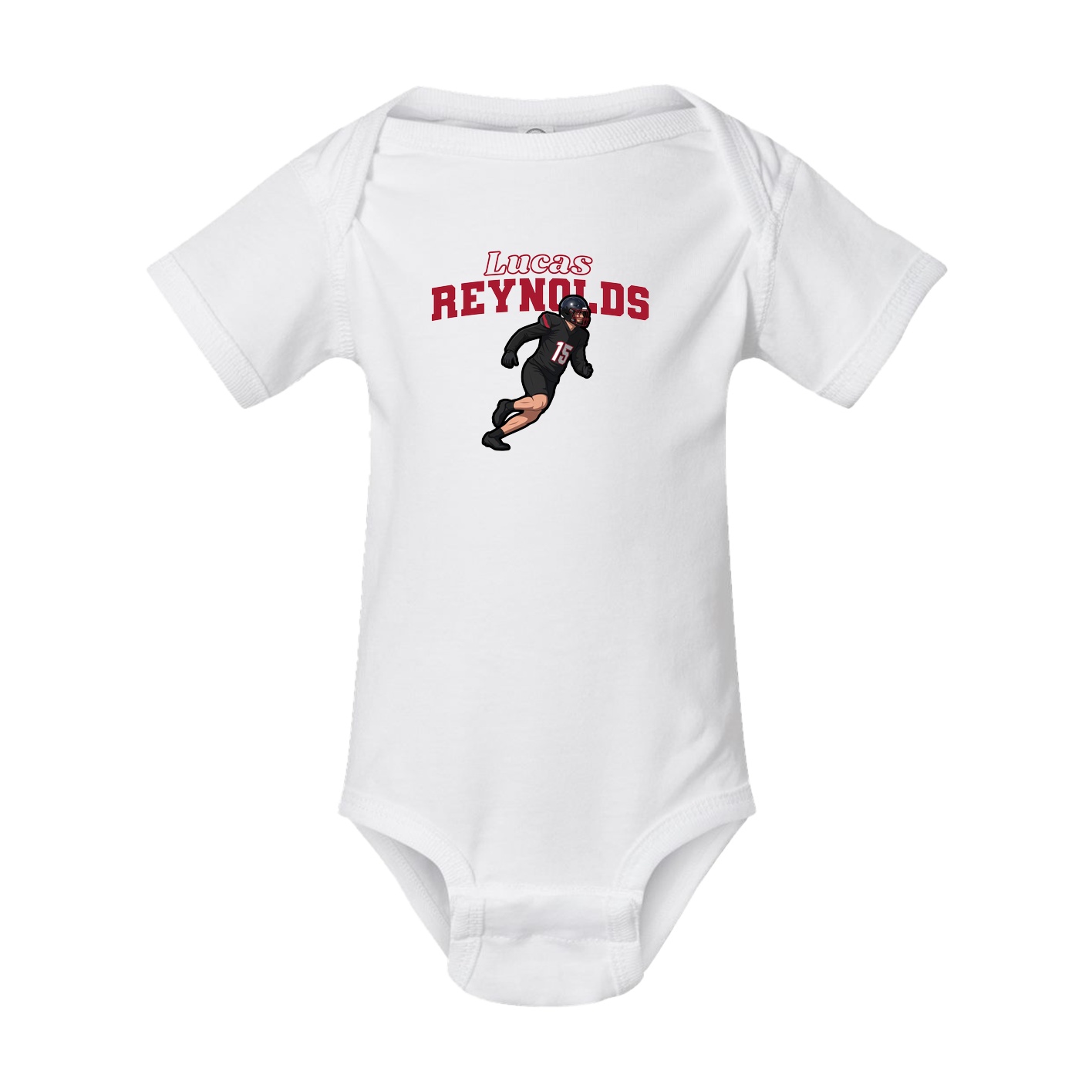 Baby Onesie — Name Arch in White