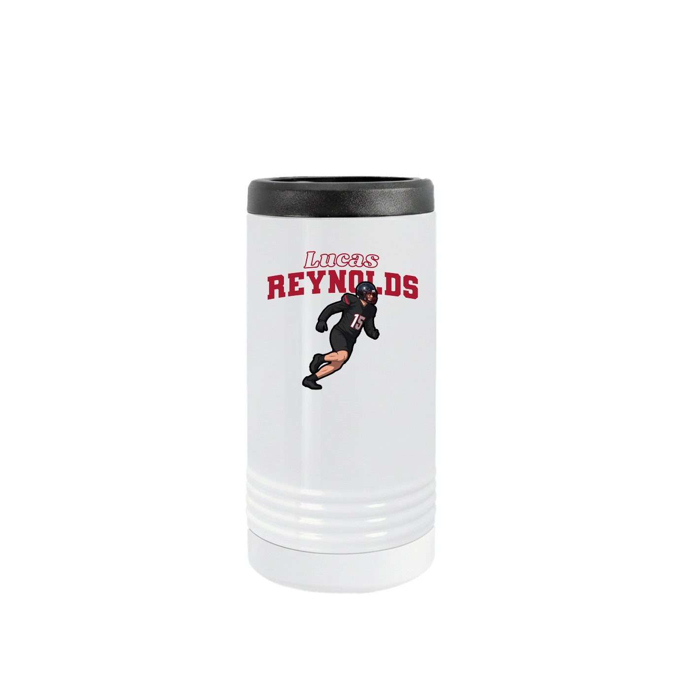 Slim Beverage Holder — Name Arch in White