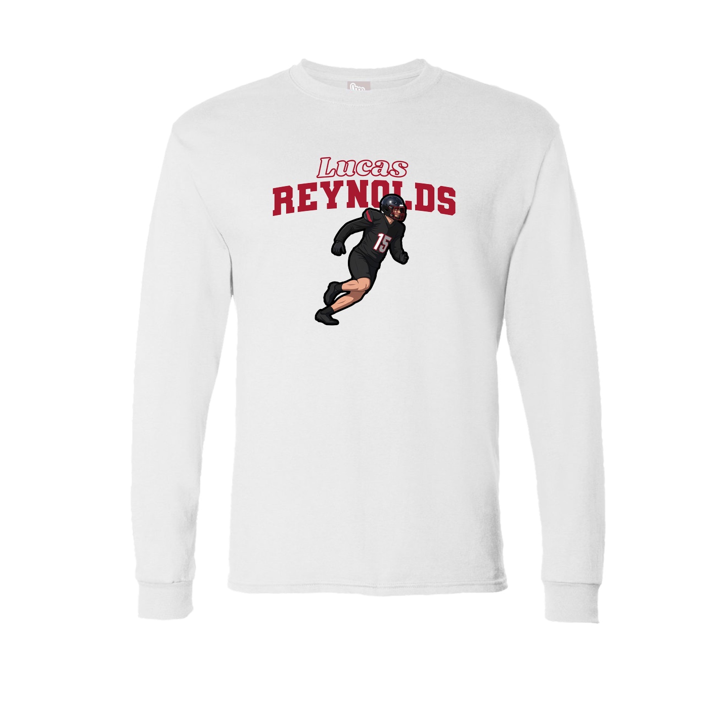 Long Sleeve Tee — Name Arch in White