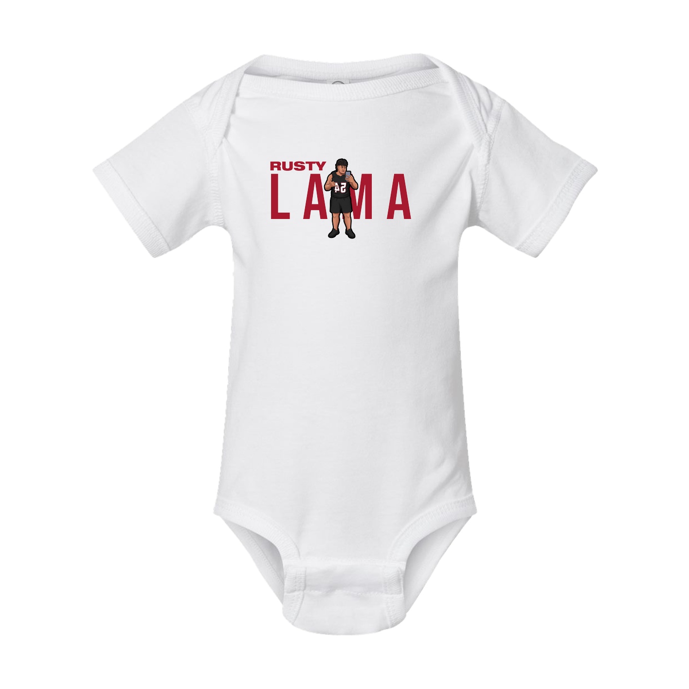 Baby Onesie — Player Name in White