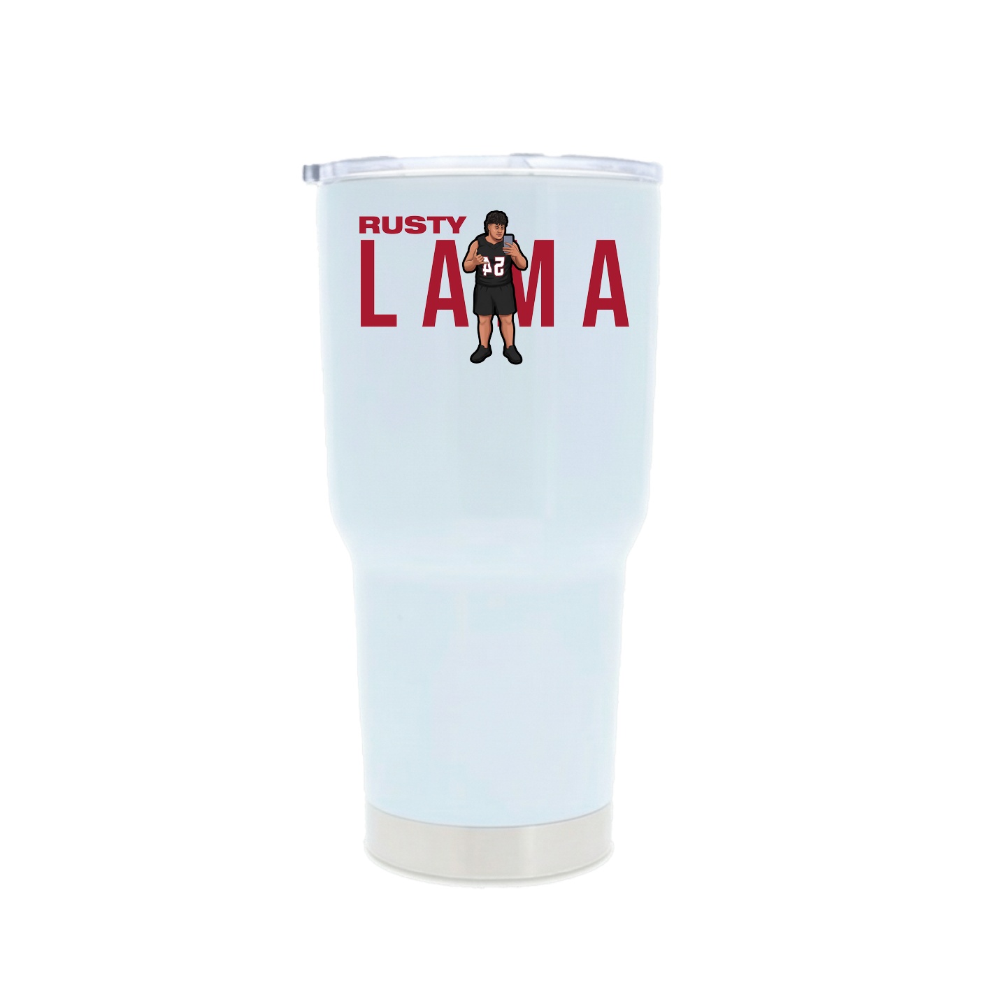 30oz Stainless Steel Tumbler — Player Name in White