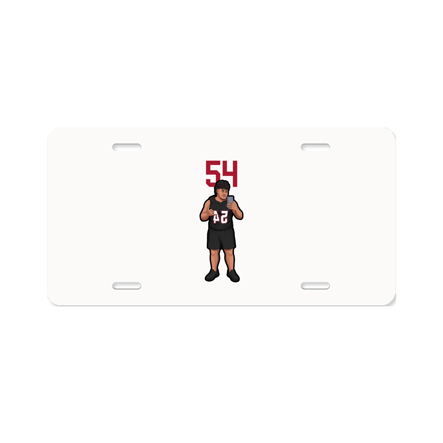 License Plate — Number Top in Classic