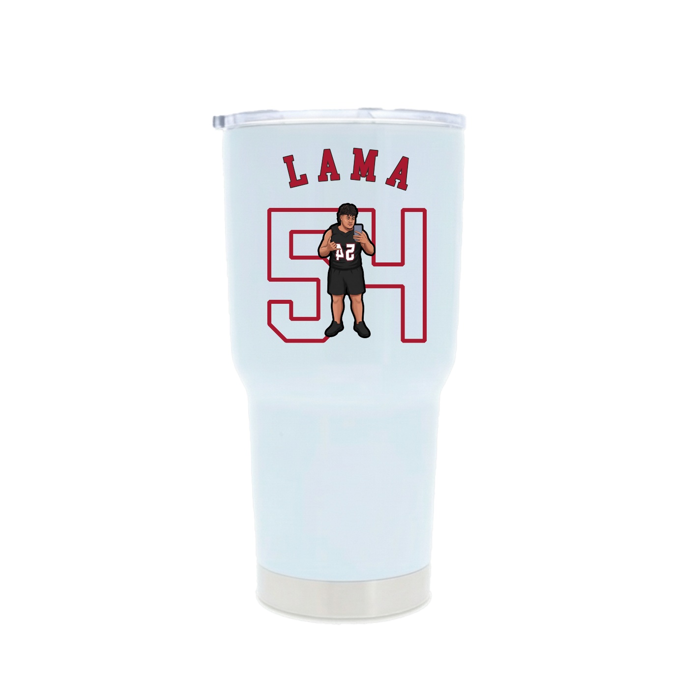 30oz Stainless Steel Tumbler — Shirsey Arch in White