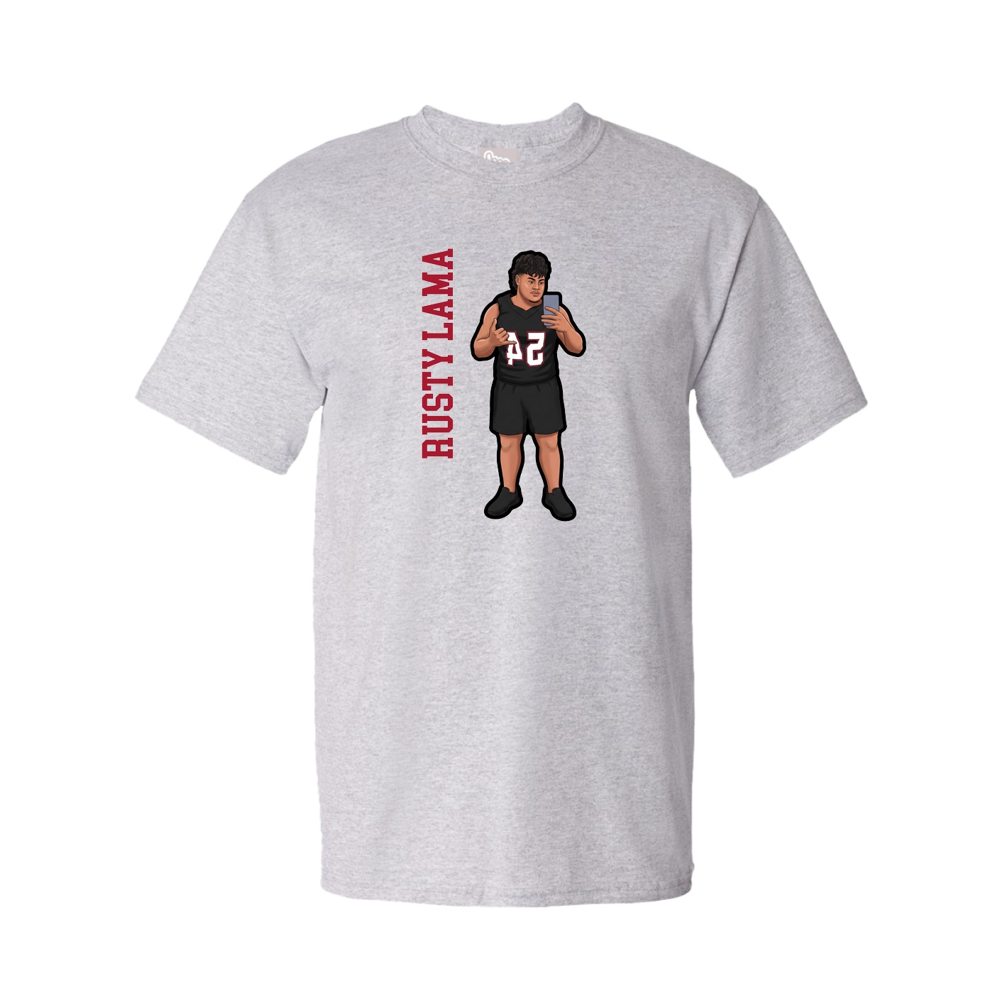 Tee — Name Vertical in Grey
