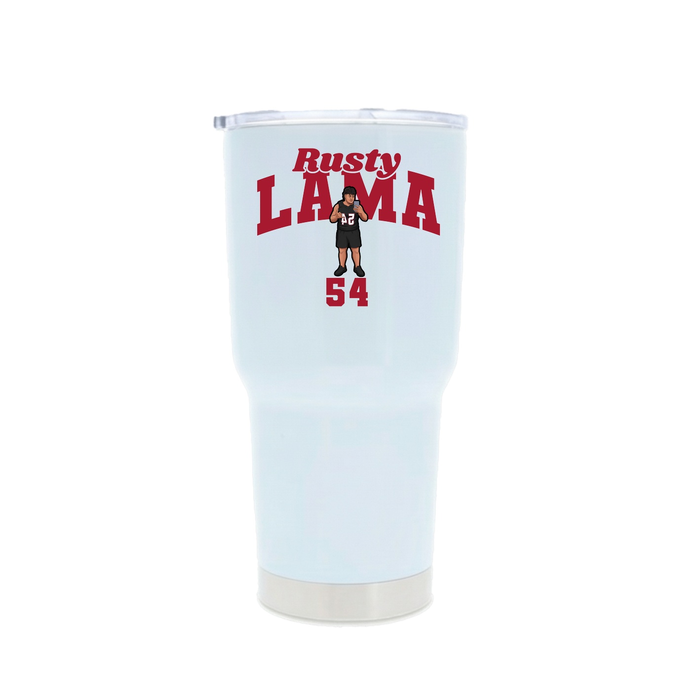 30oz Stainless Steel Tumbler — Signature Arch in White