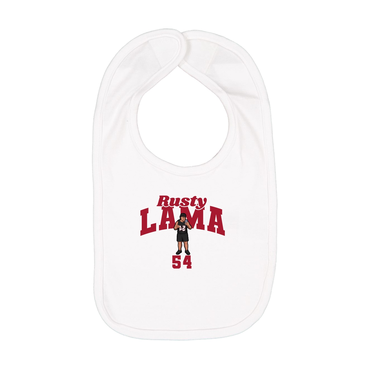 Infant Bib — Signature Arch in White
