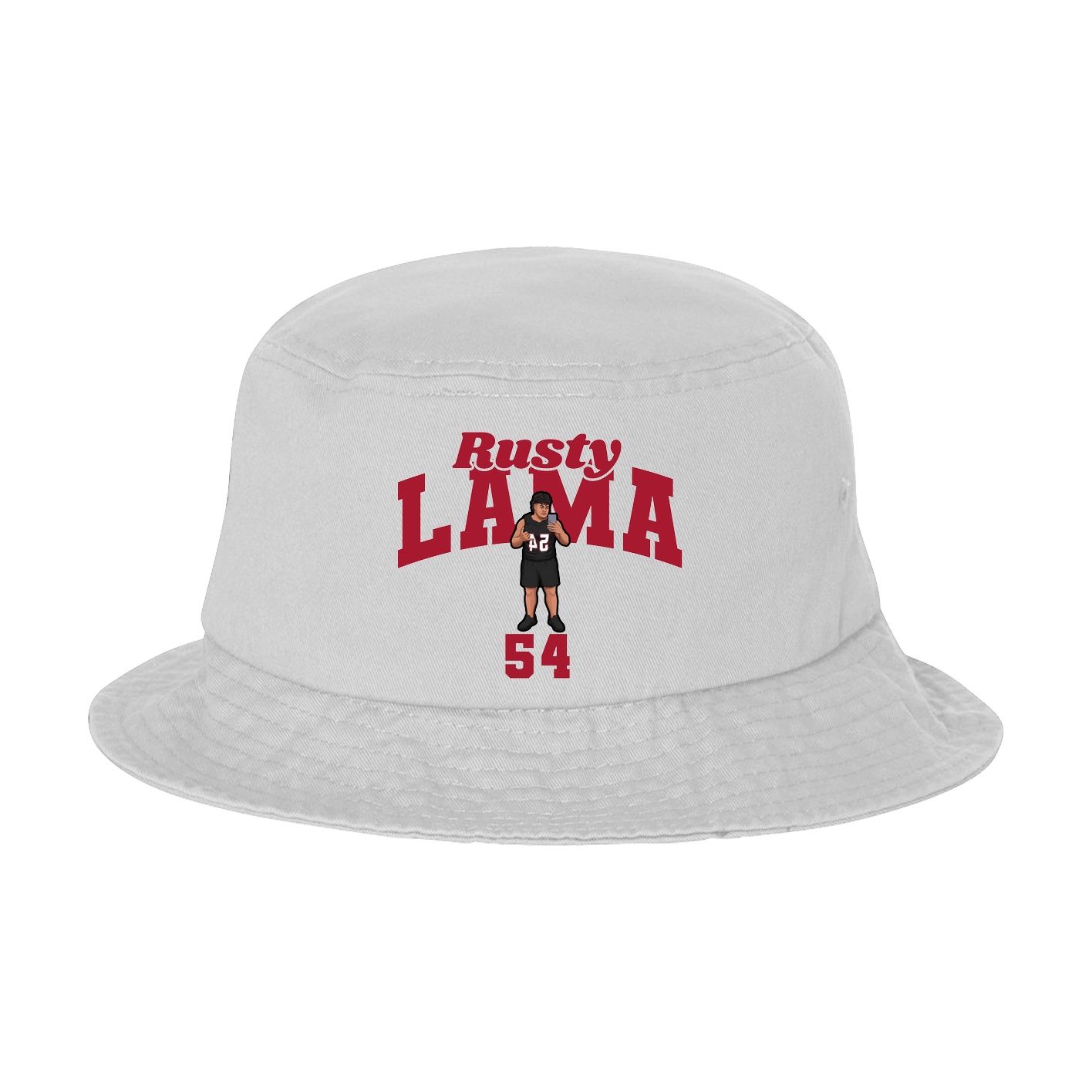 Bucket Cap — Signature Arch in White