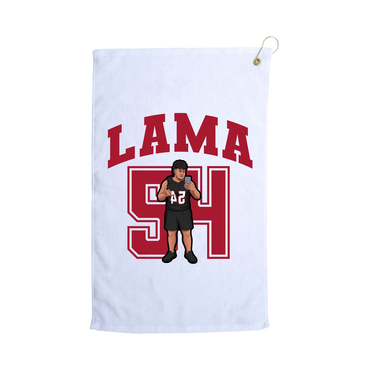 Golf Towel — Number in White