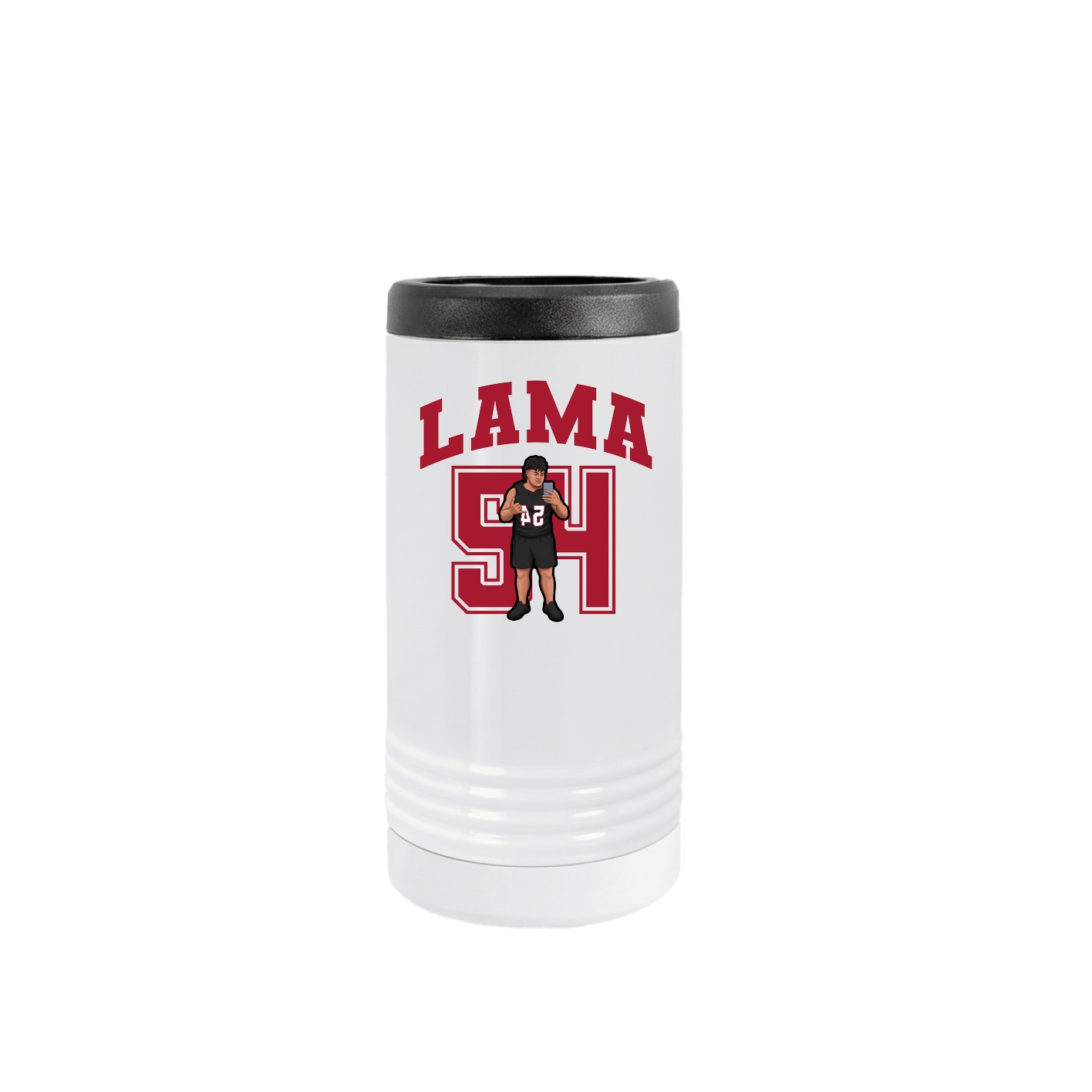 Slim Beverage Holder — Number in White