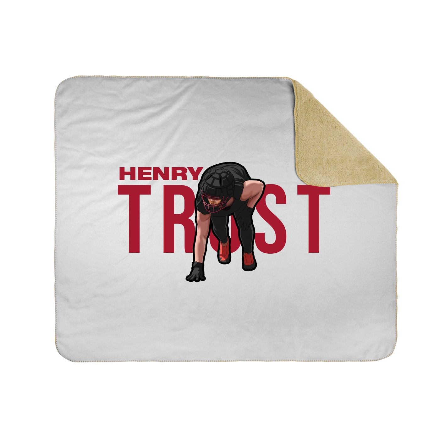 Throw Blanket — Player Name in White
