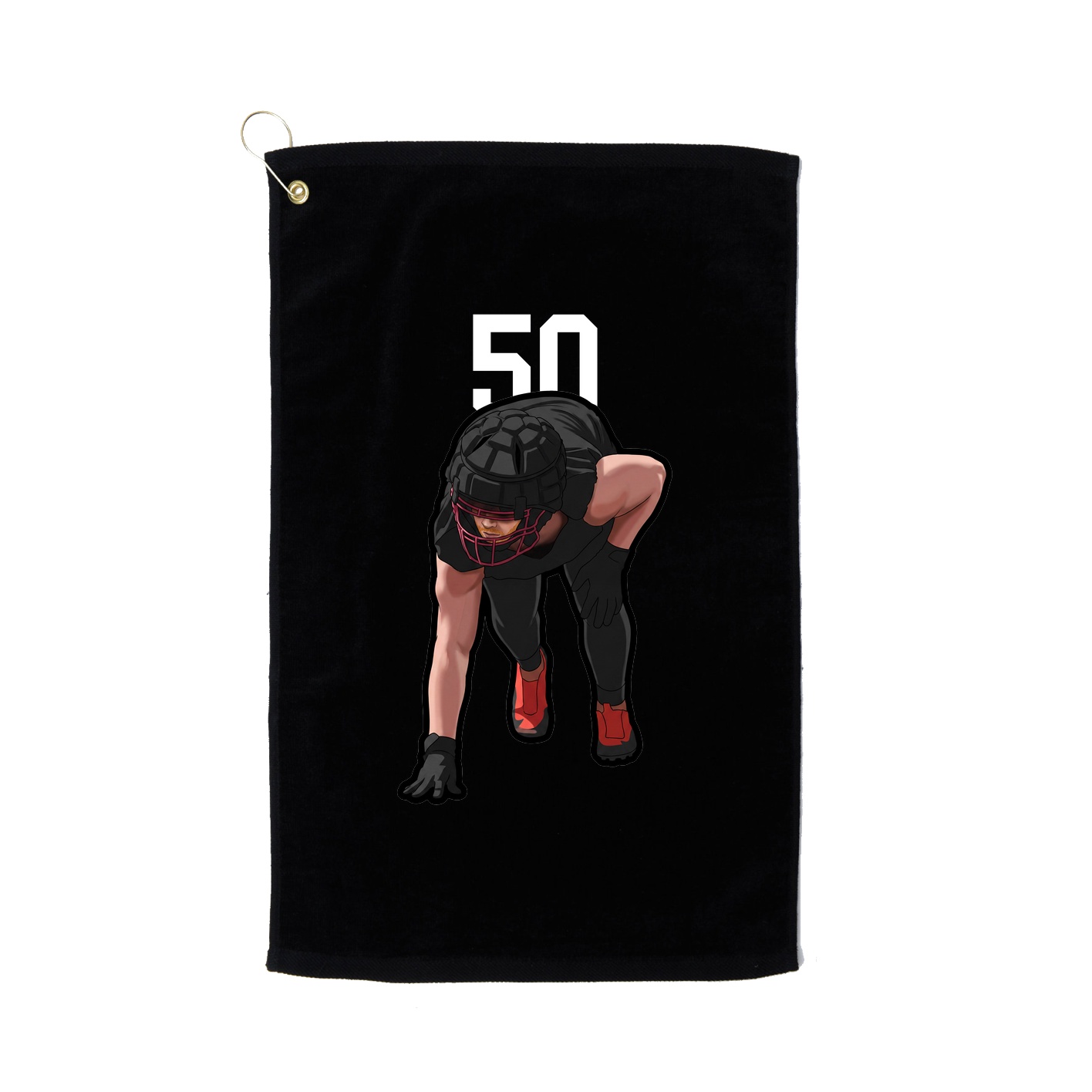 Golf Towel — Number Top in Black