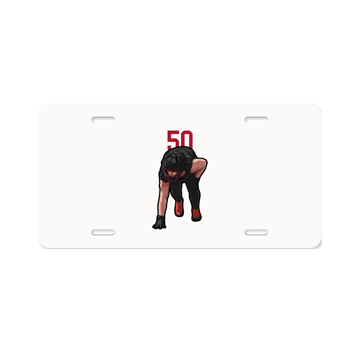 License Plate — Number Top in Classic
