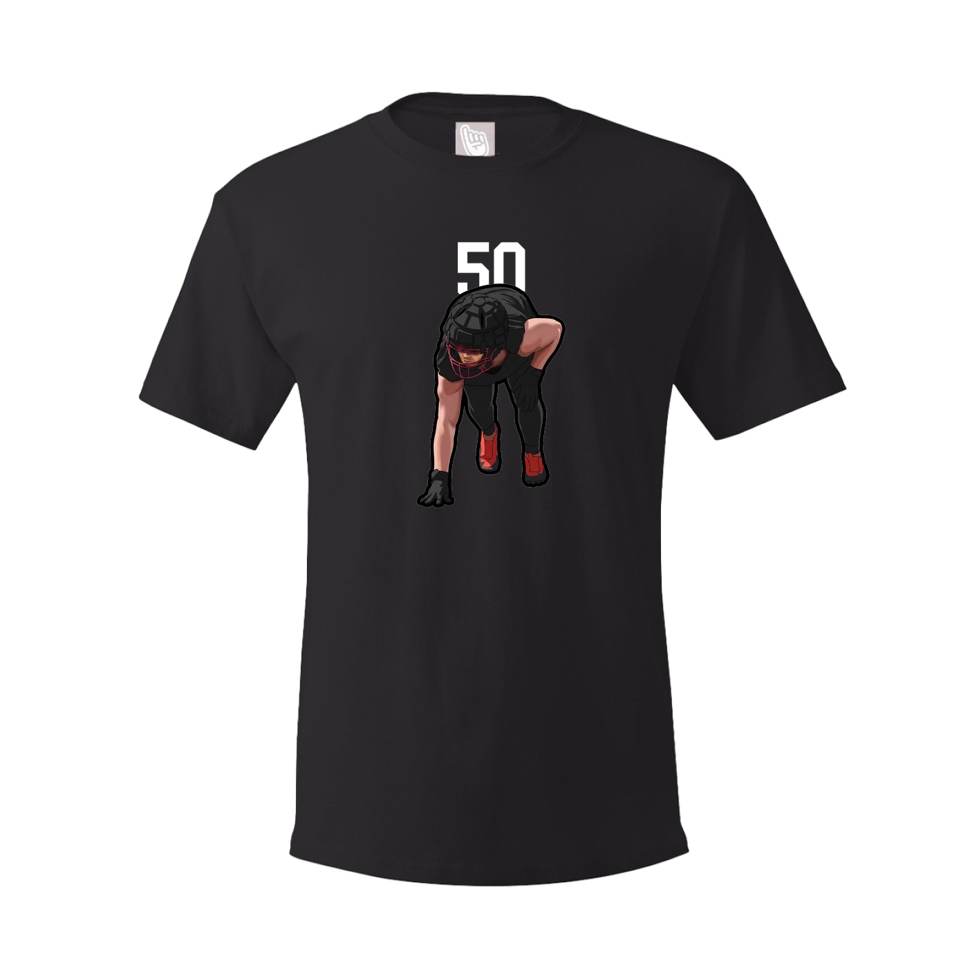 Youth Tee — Number Top in Black