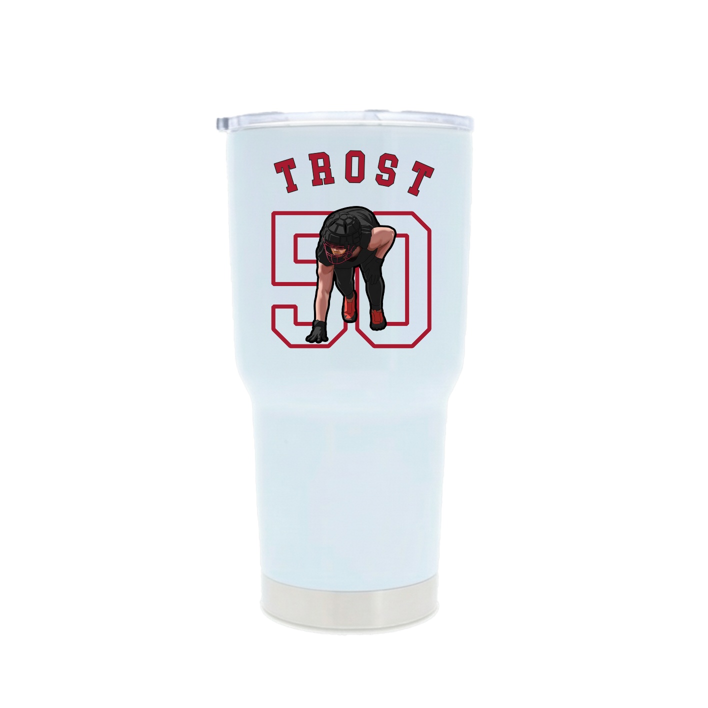30oz Stainless Steel Tumbler — Shirsey Arch in White