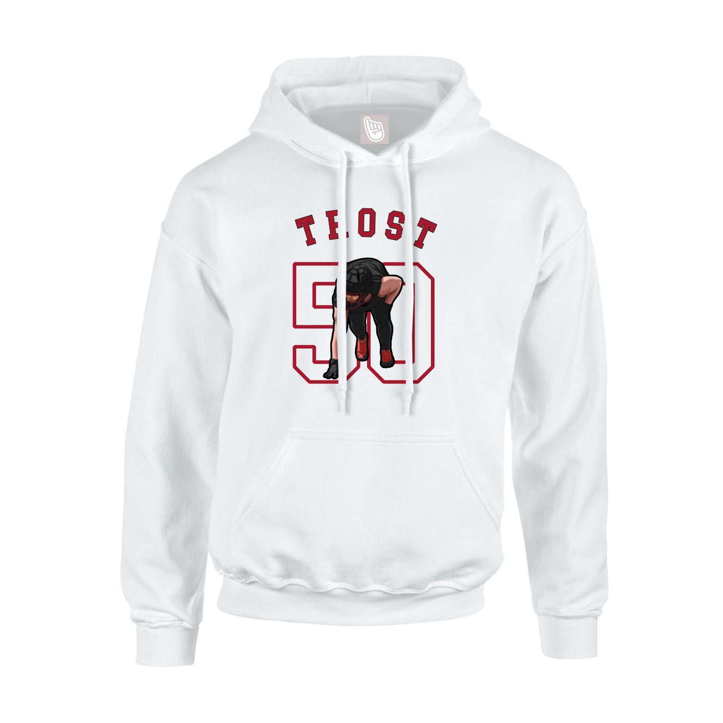 Youth Hoodie — Shirsey Arch in White