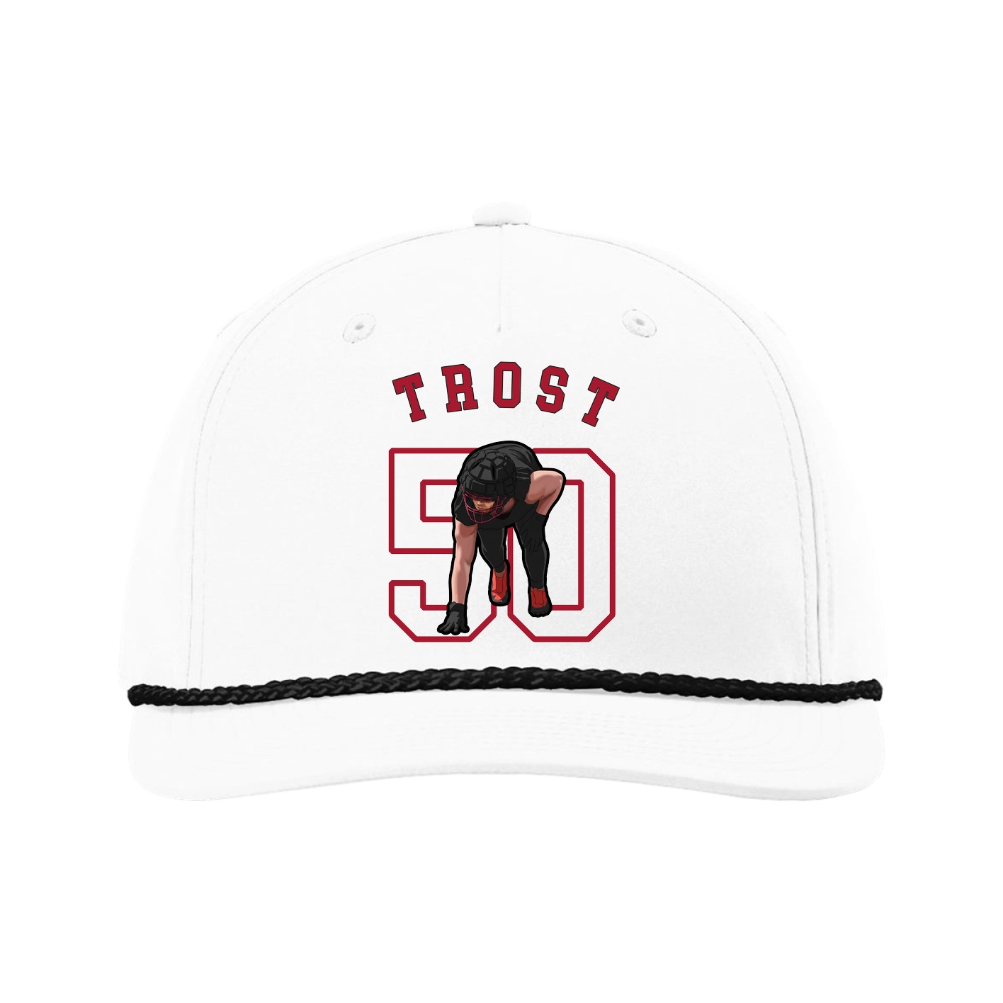 Five-Panel Classic Rope Cap — Shirsey Arch in White