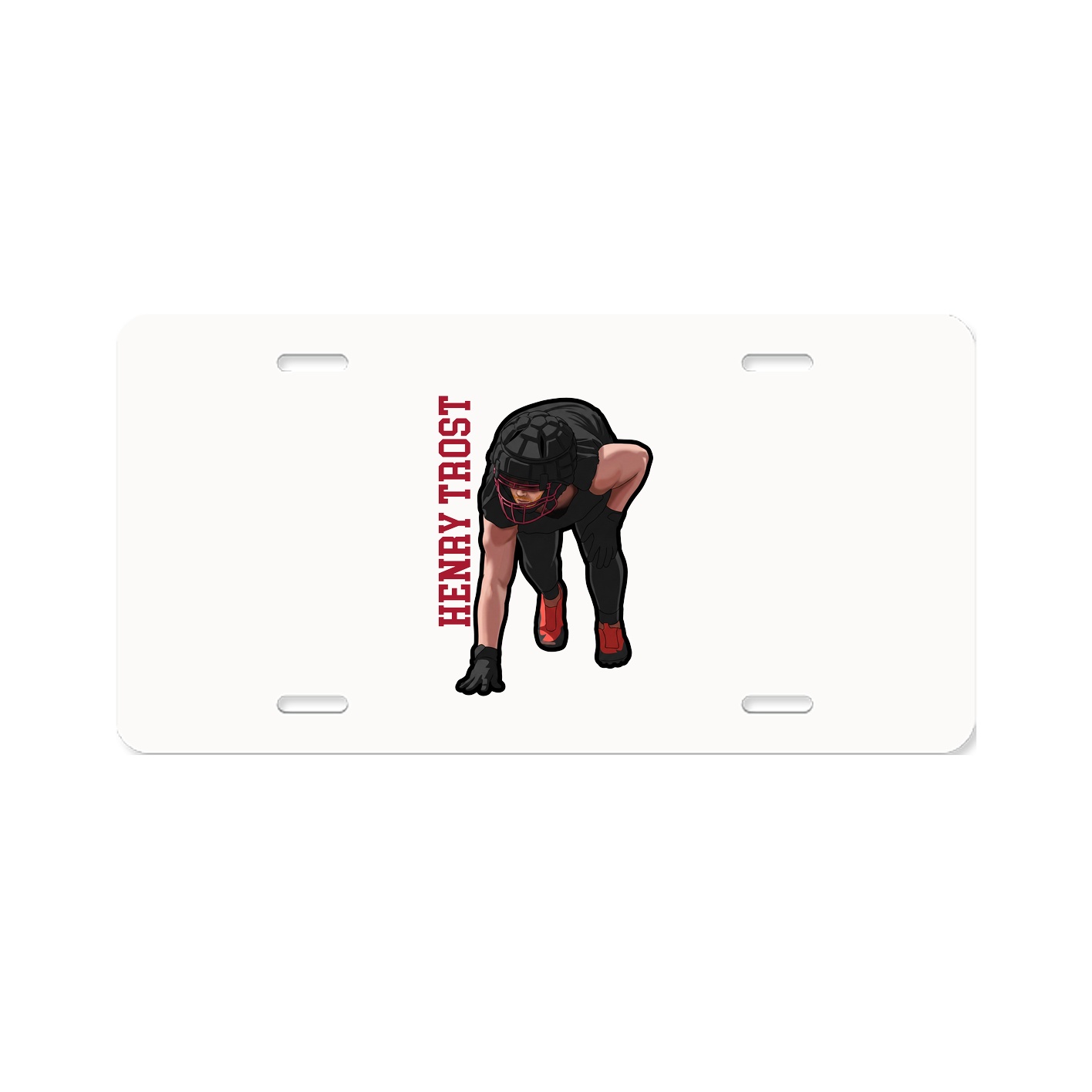 License Plate — Name Vertical in Classic