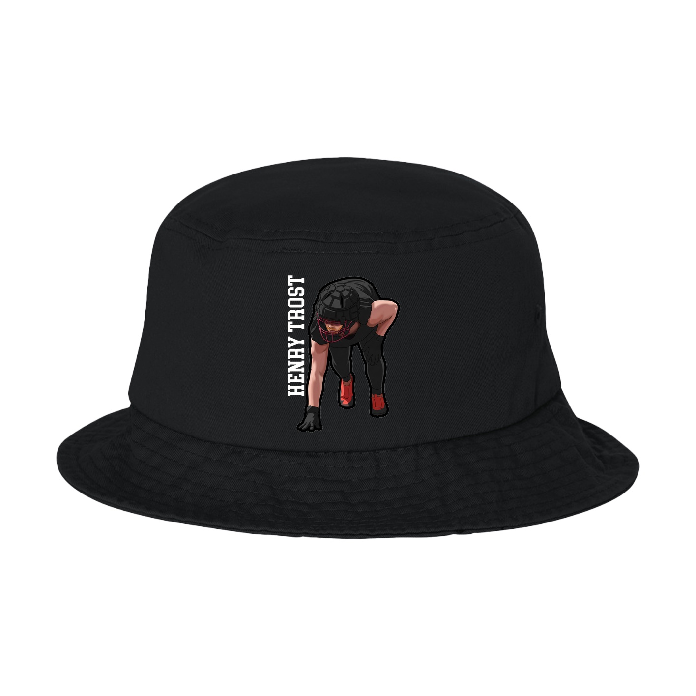 Bucket Cap — Name Vertical in Black