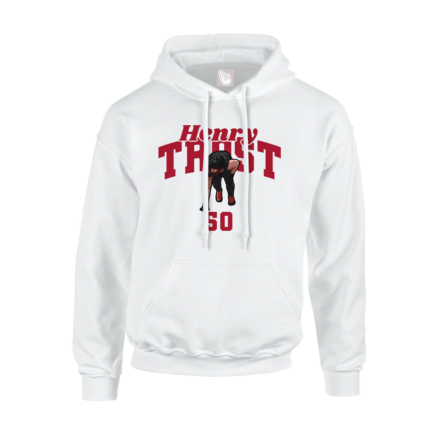 Hoodie — Signature Arch in White