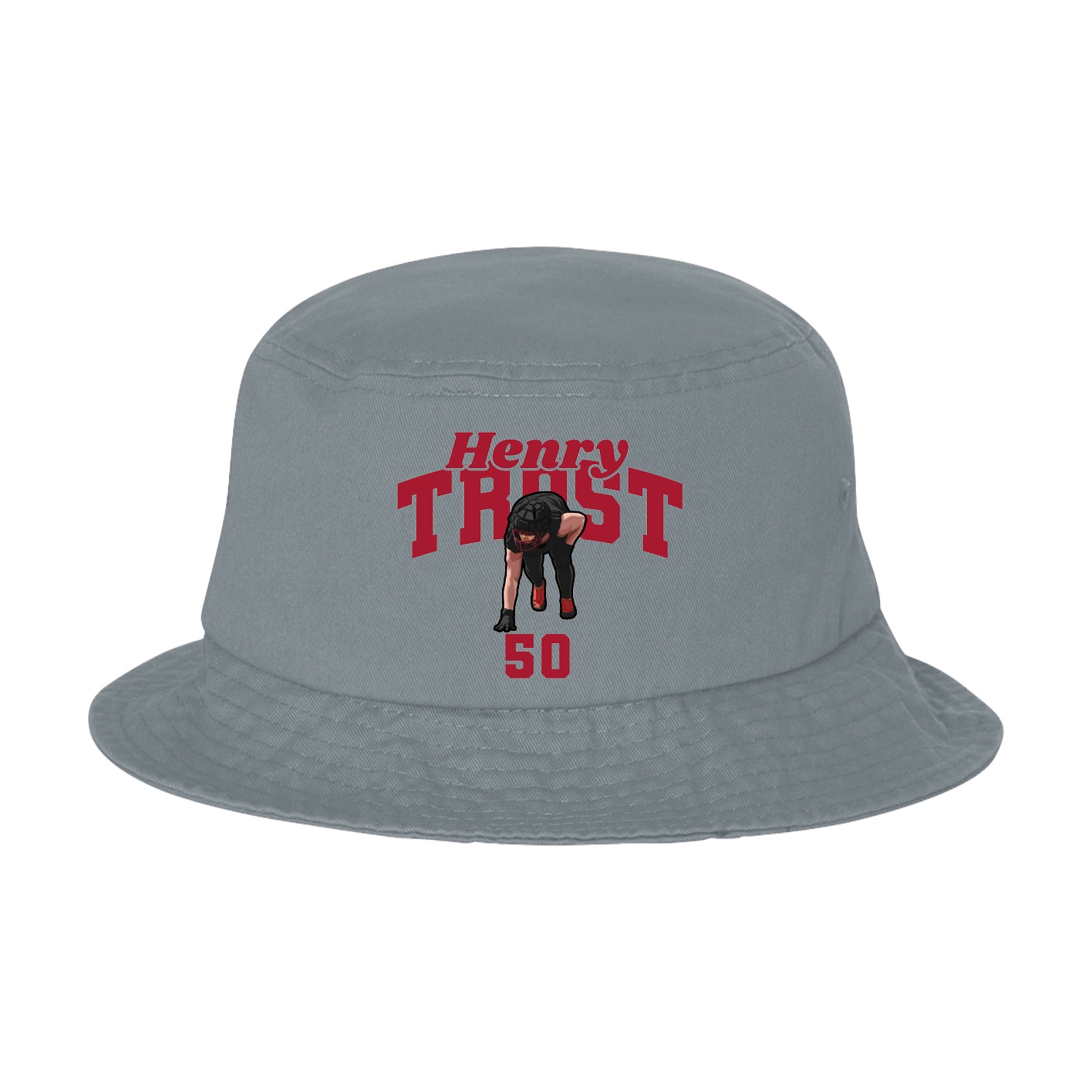 Bucket Cap — Signature Arch in Grey