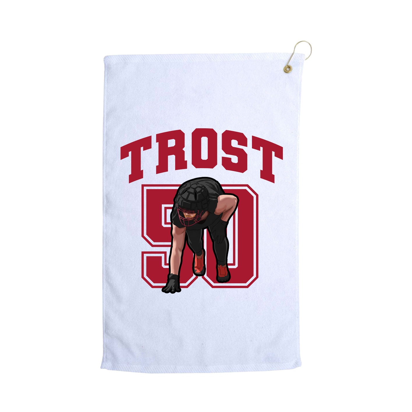 Golf Towel — Number in White