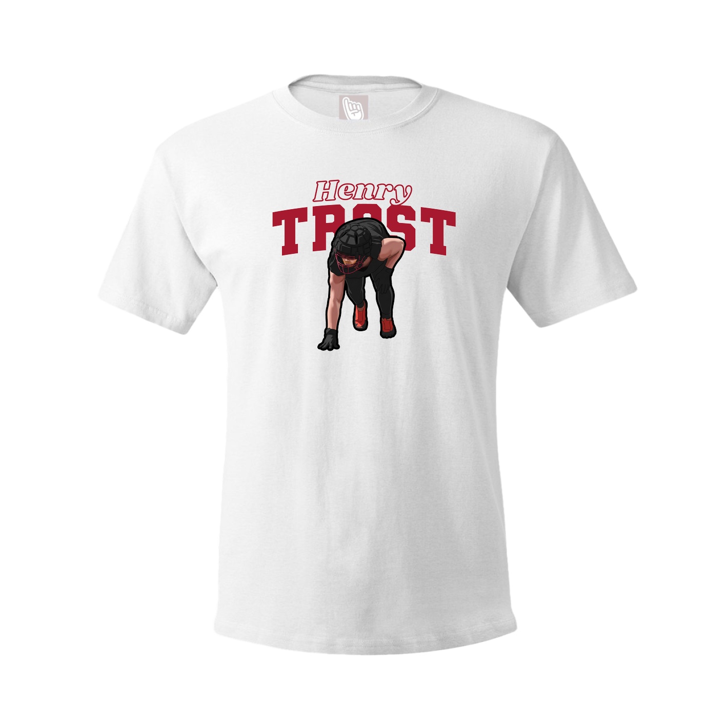 Youth Tee — Name Arch in White