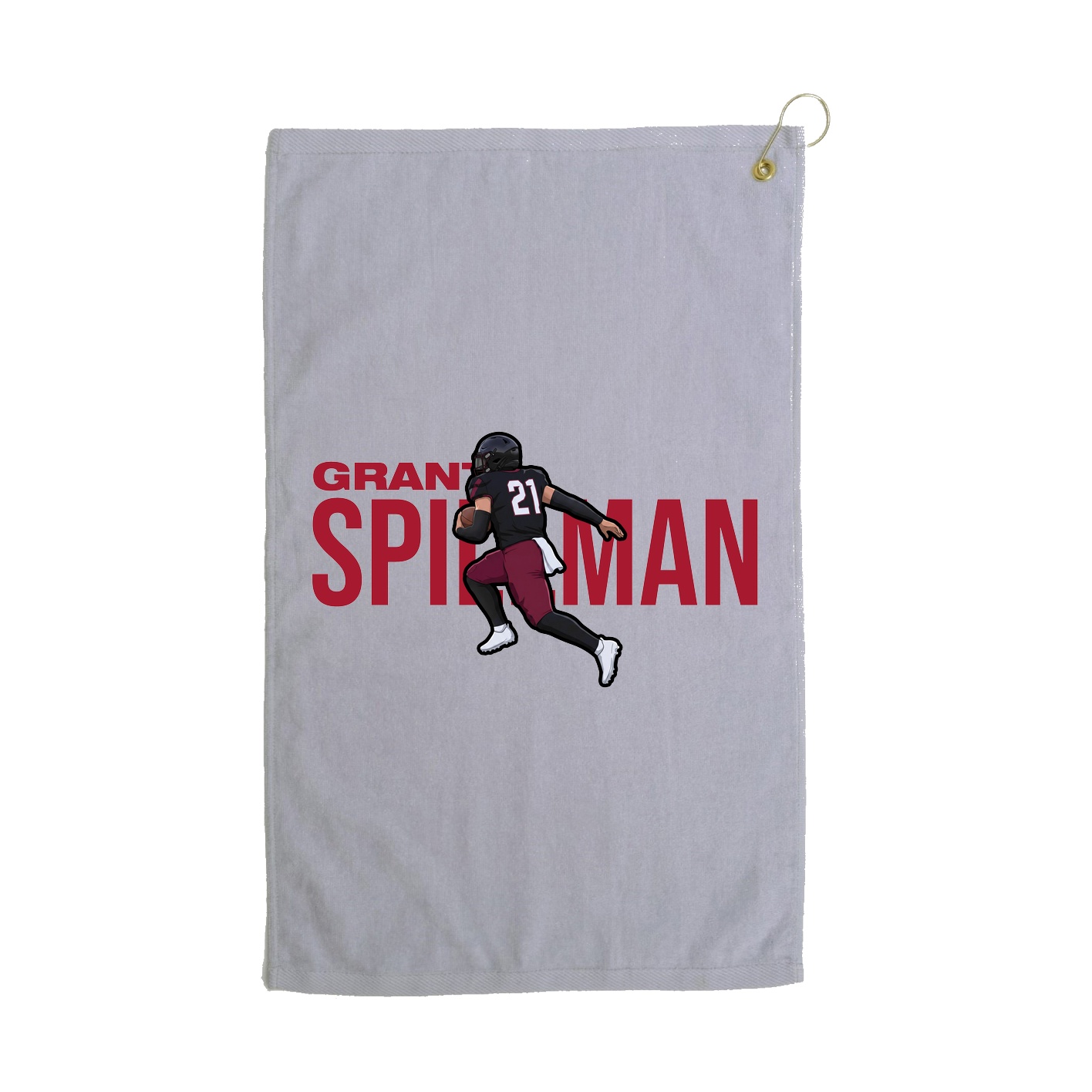 Golf Towel — Player Name in Grey